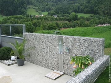 Architectural Retaining Wall Gabion Baskets , d Steel Gabion Rock Cages