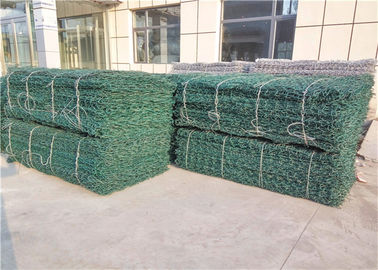 80mmx100mm Mesh Size PVC Coated Hot Dipped Galvanized Gabion Cages For Sturdy Construction