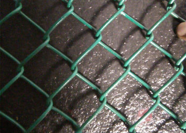 Carbon Steel Galvanized Chain Link Mesh Fence Diamond Pattern With Metal Round Post