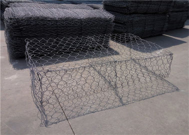 Double - Twisted Hexagonal Gabion Mesh PVC Coated Wire Stone Gabion Cages