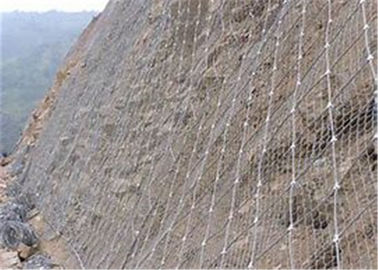 Galvanized Steel Wire Slope Protection Mesh 60x80mm 8mm Rope