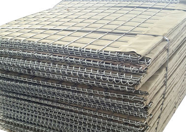 Long Life Welded itary Defensive Barriers / Gabion Mesh Box For Flood Control