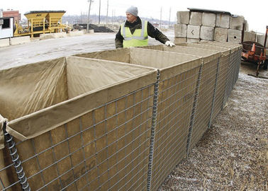 Galfan Coated Welded itary Defensive Barriers Defebsive Bastion With Sand For Defensive Wall