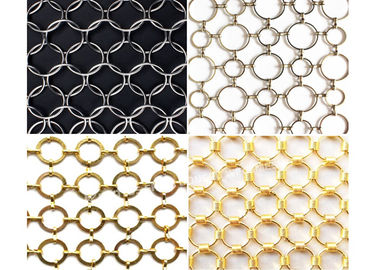 ISO9001 Decorative Wire Mesh Stainless Steel Ring Mesh Screen For Decoration