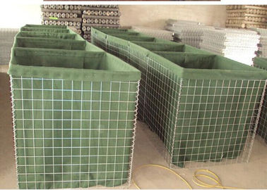 Longlife Defensive Bastion Barrier , Green Defensive Gabion Box Filled With Sand