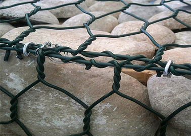 8x10 PVC Coated Gabion Basket 2.7mm Wire for River Bank