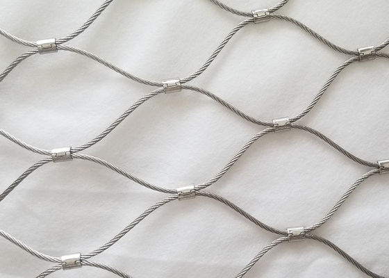 Rhomboid Hole Rockfall Prevention Netting with Ferruled Connection for Zoo