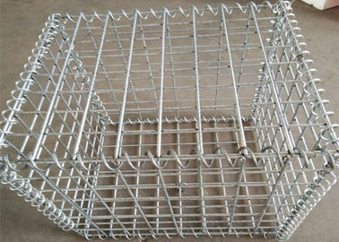 Silver Color Welded Wire Mesh Gabions Mattresses Square / Round Shape