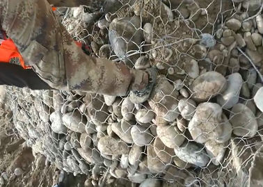 Galvanized Steel Cylindrical Gabion Mesh Cage Nova-051 Easy Installation