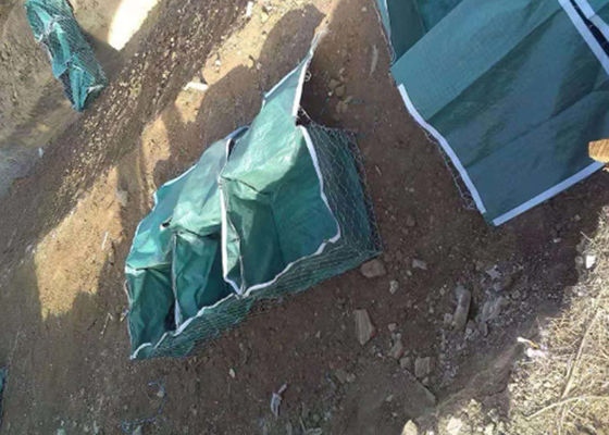 Galvanized Gabion Baskets 2.0-3.7mm Wire with PP Geobags for Highway Greening